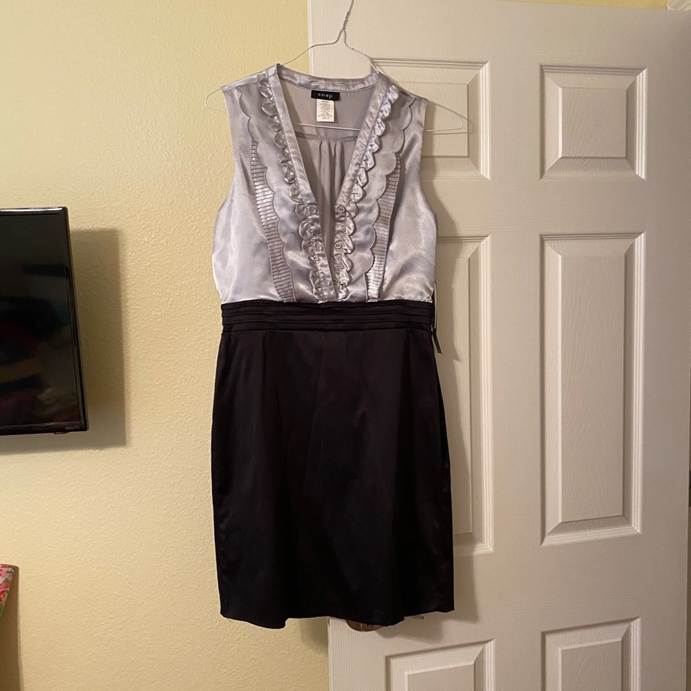 Silver and Black Dress